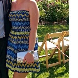 Beautiful Strapless Textured Summer Dress